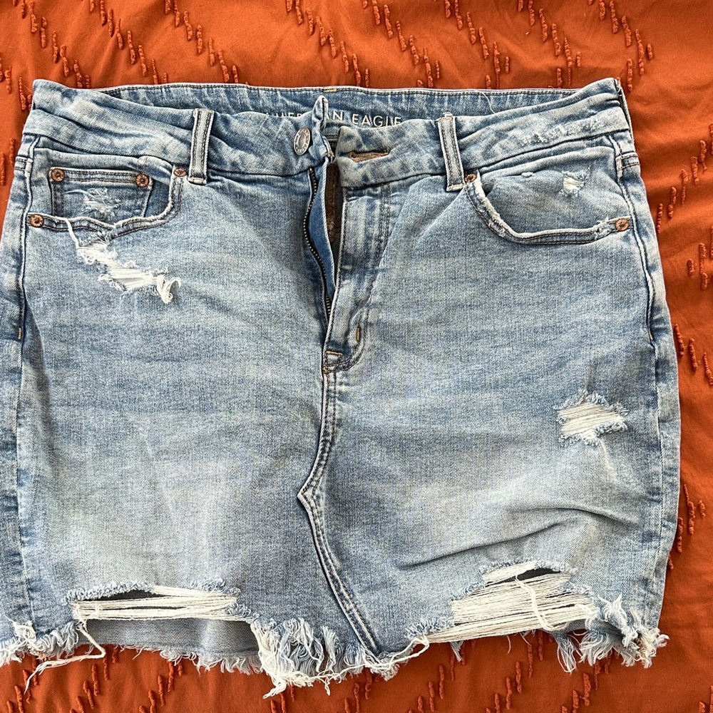 Light Blue Denim Skirt